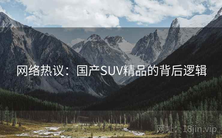 网络热议:国产SUV精品的背后逻辑  第2张 网络热议:国产SUV精品的背后逻辑  第2张